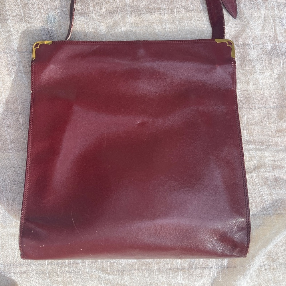 Must de Cartier Shoulder Bag Purse Crossbody Leather Authentic Vintage Clutch - Picture 12 of 15